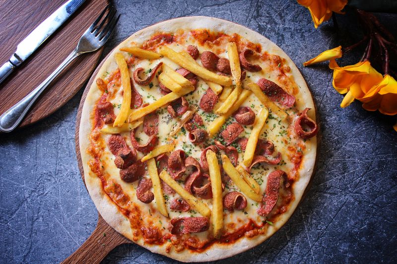 papa gino's fresh pizza ready for delivery